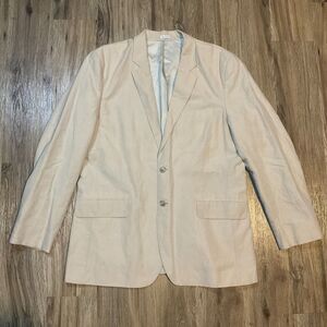 Calvin Klein Blazer Sports Coat Suit Jacket Linen Professional Preppy Size‎ XL